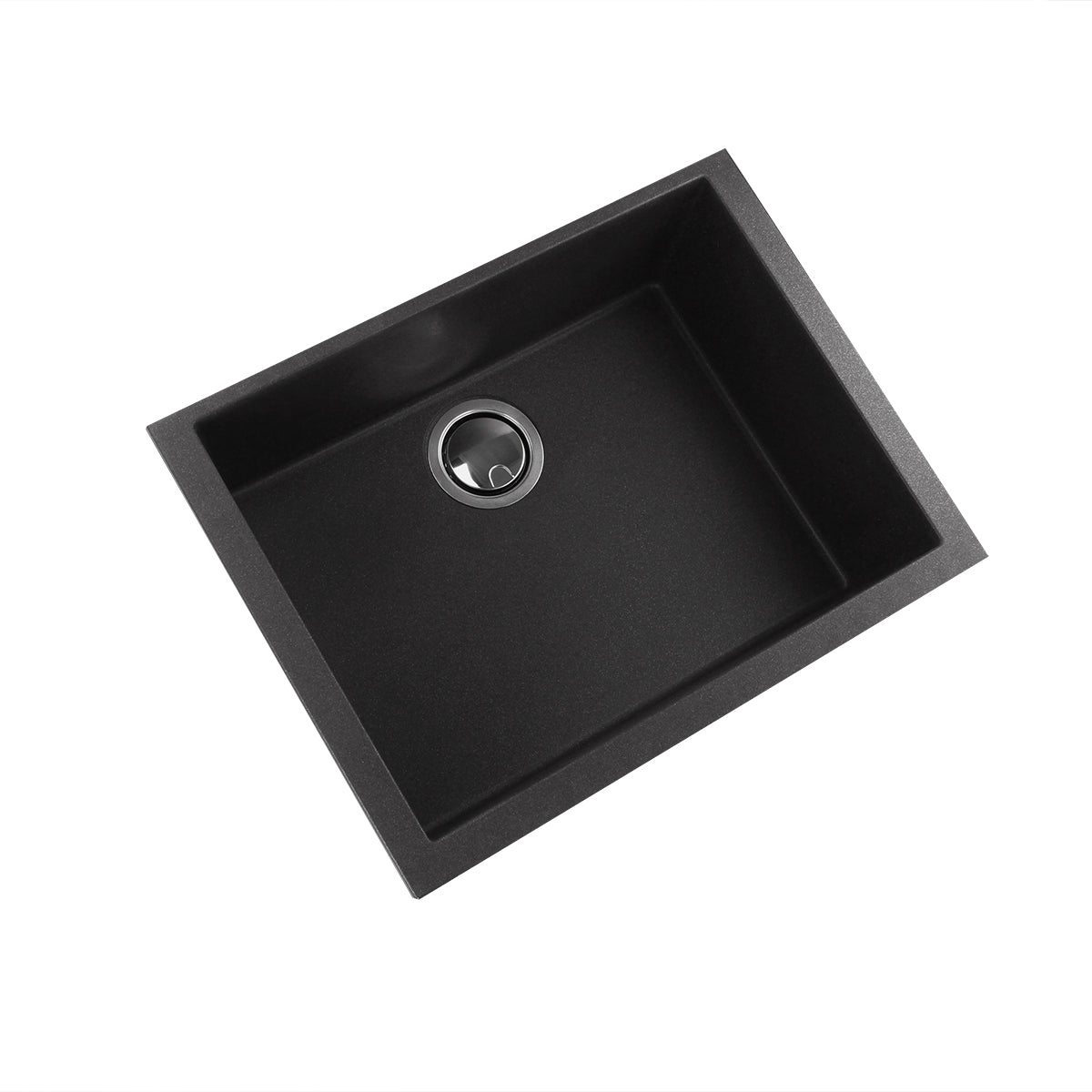 Nantucket Sinks Plymouth 24" Granite Composite Kitchen Sink, Black, PR2418-BL