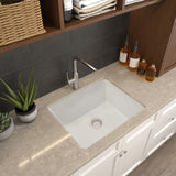 Nantucket Sinks Rockport 25" Dual Mount Granite Composite Laundry Sink, White, PR2522-DM-W