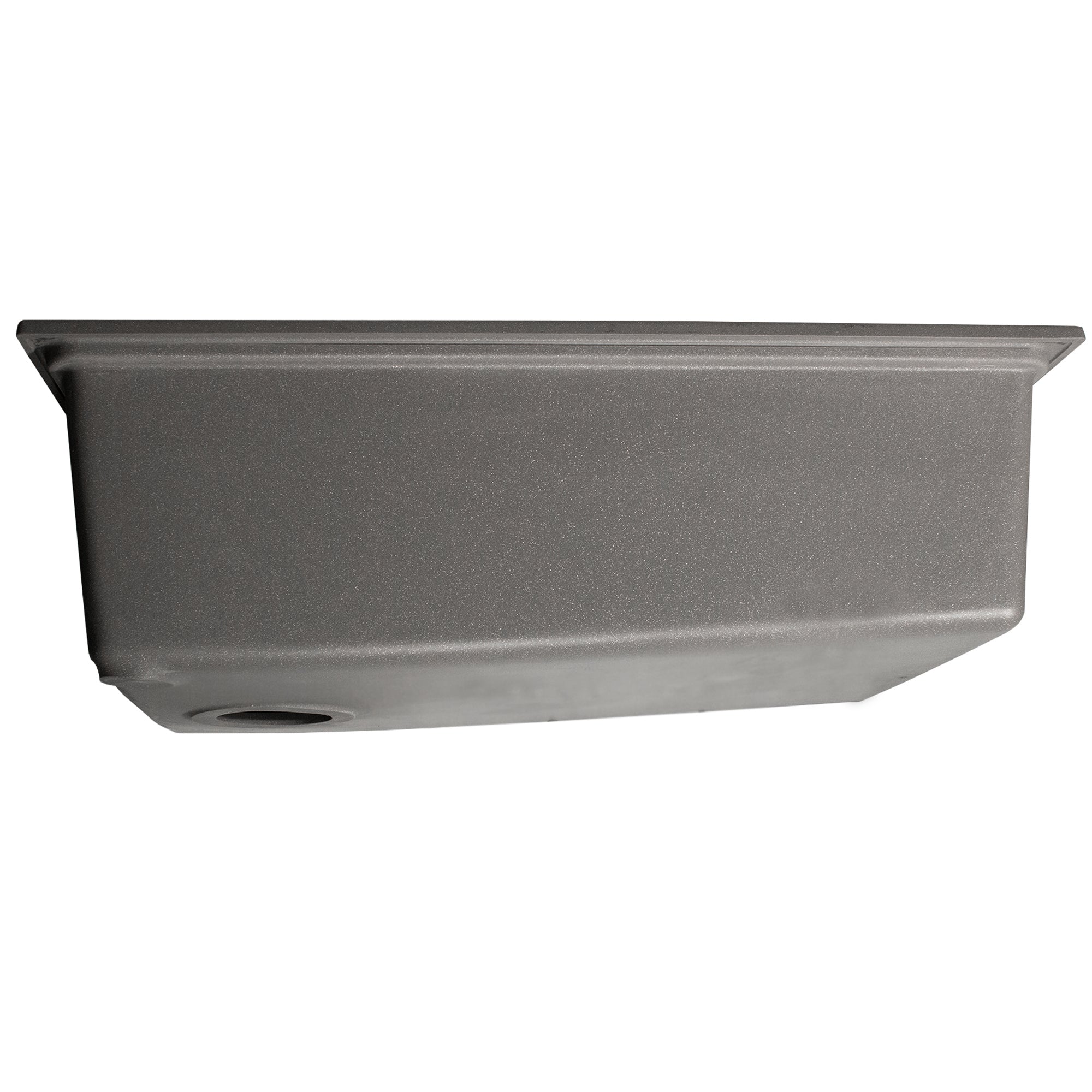 Nantucket Sinks Rockport 30" Dual Mount Granite Composite Workstation Kitchen Sink with Accessories, Titanium, PR3019PS-TI