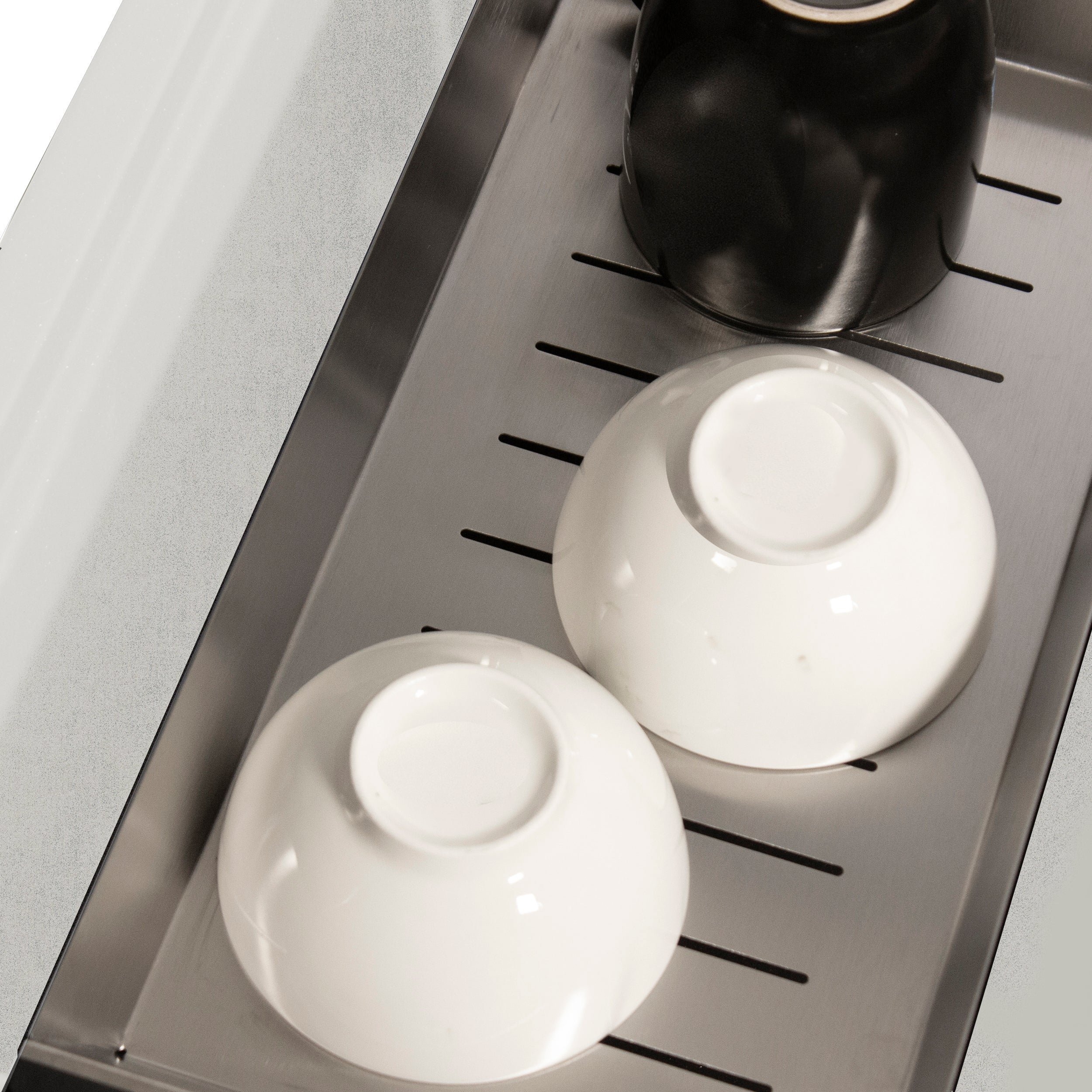 Nantucket Sinks Rockport 30" Dual Mount Granite Composite Workstation Kitchen Sink with Accessories, White, PR3019PS-W