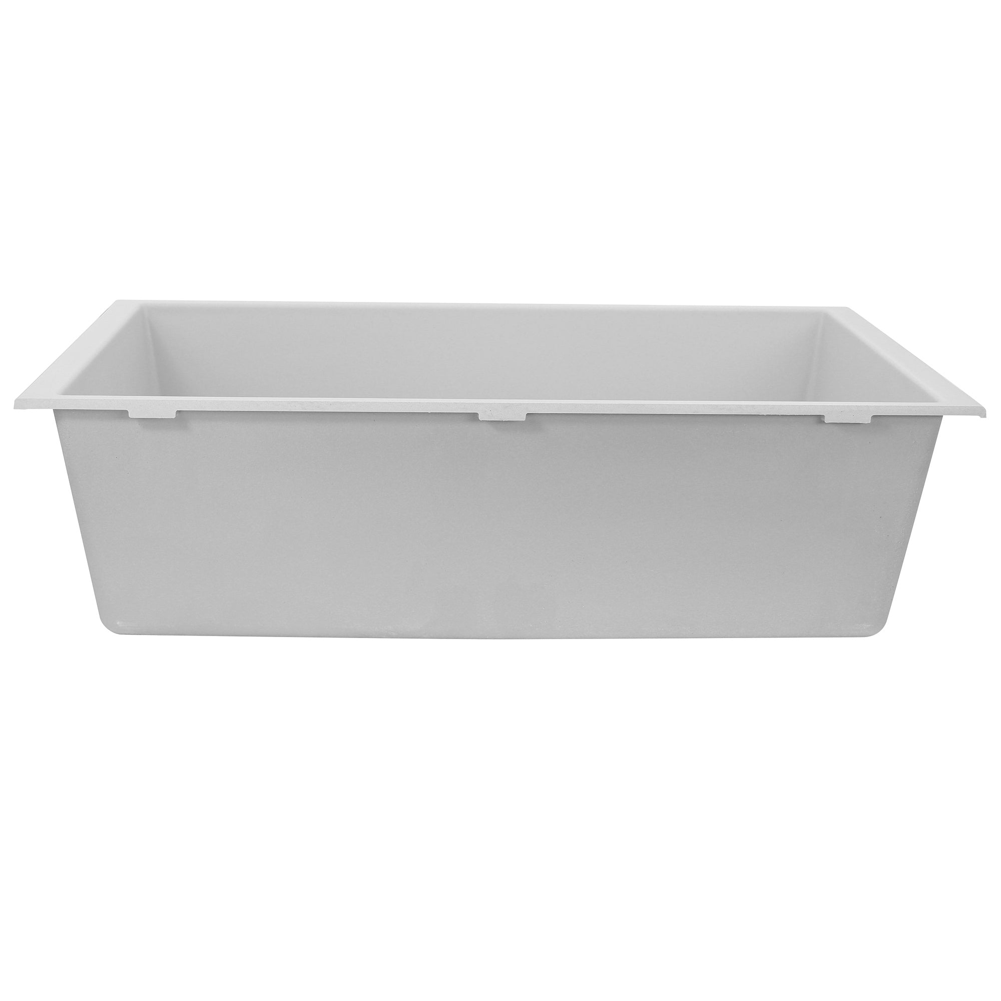 Nantucket Sinks Plymouth 33" Granite Composite Kitchen Sink, White, PR3320-W-UM