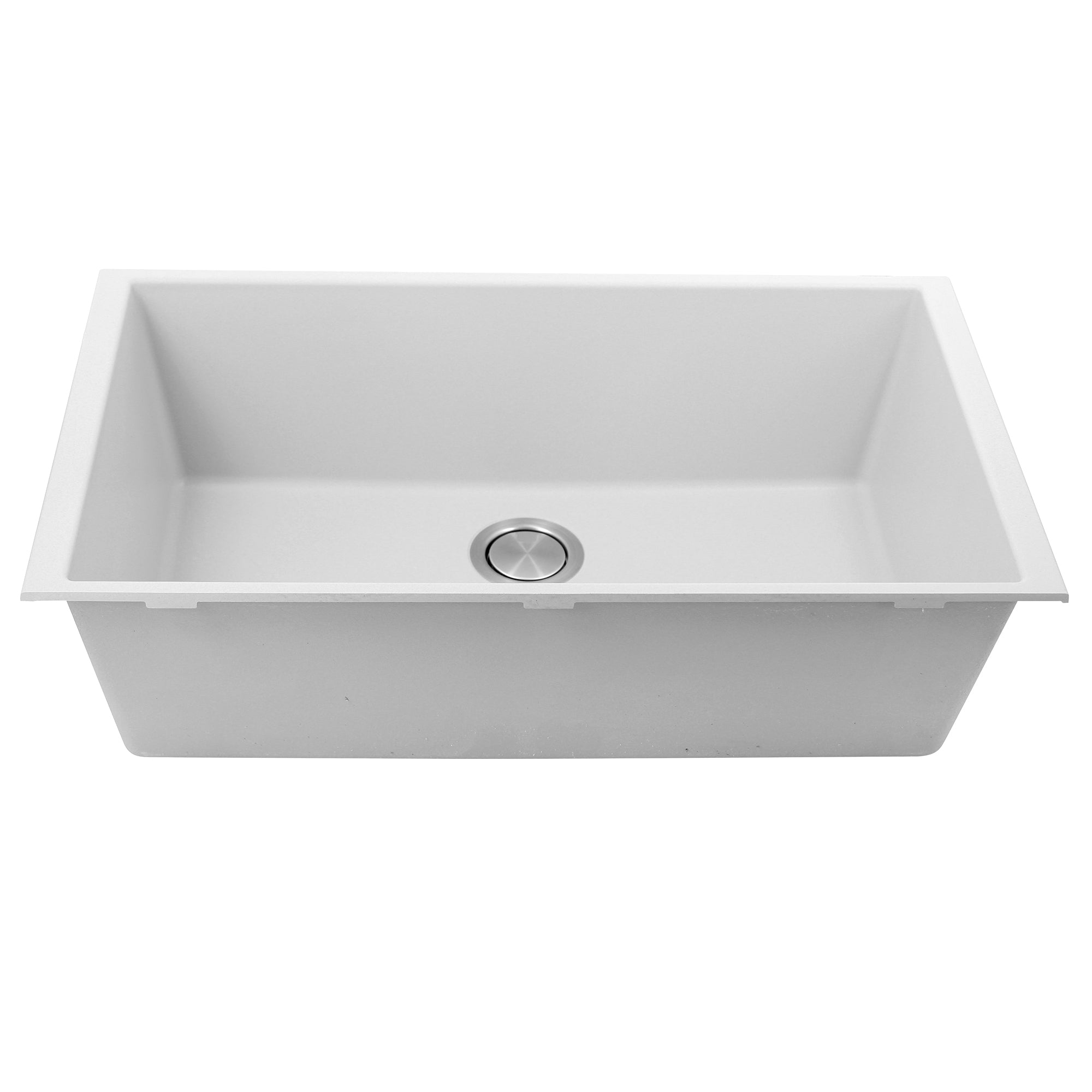 Nantucket Sinks Plymouth 33" Granite Composite Kitchen Sink, White, PR3320-W-UM