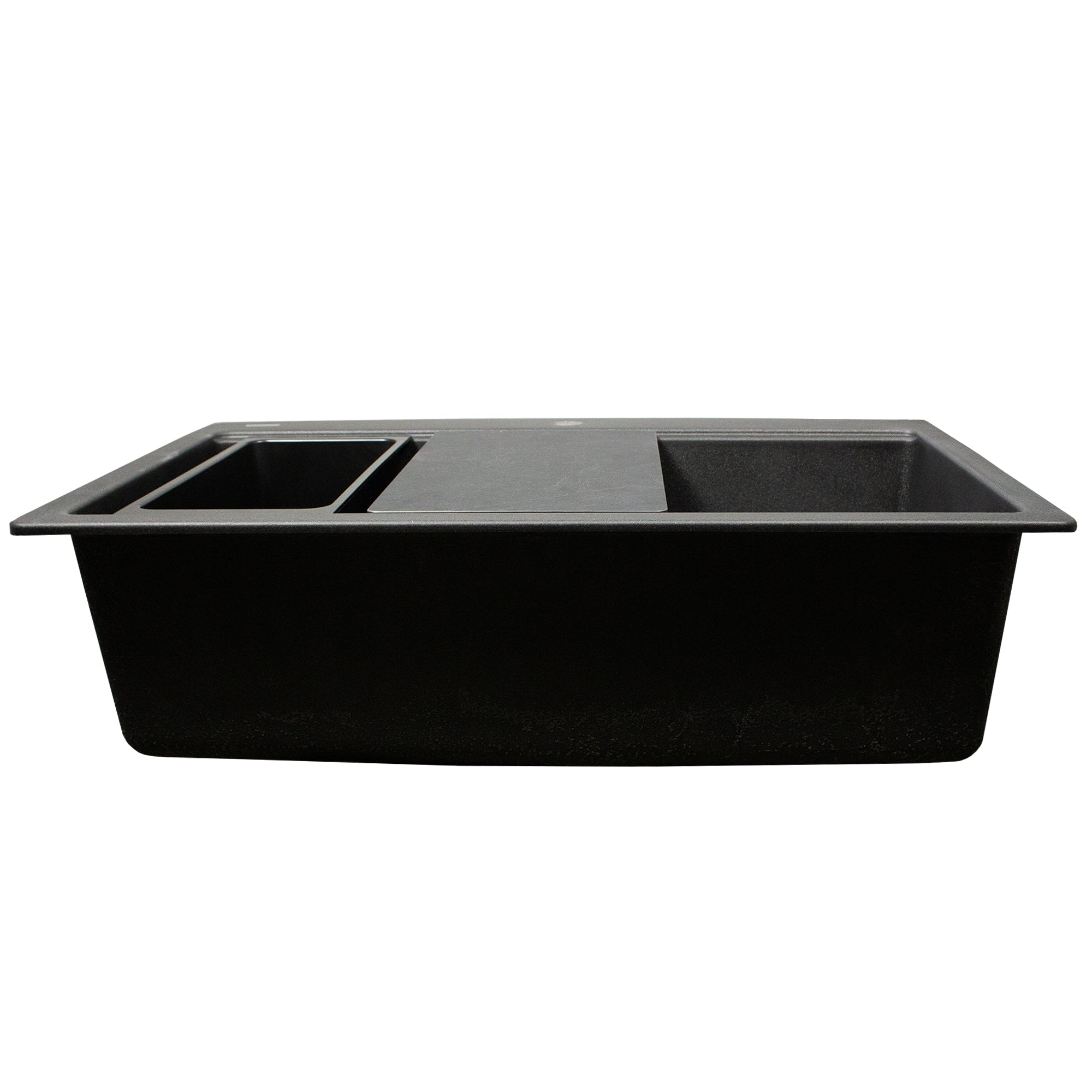 Nantucket sinks plymouth 33 dual mount granite composite workstation kitchen sink black alternate product image