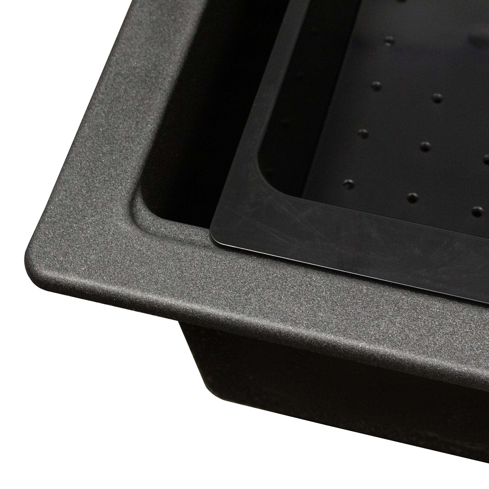 Nantucket sinks plymouth 33 dual mount granite composite workstation kitchen sink black alternate product image