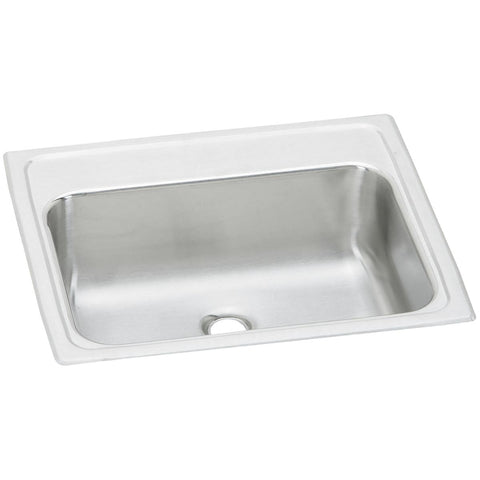 Elkay Celebrity 19" Rectangular Drop In/Topmount Stainless Steel ADA Bathroom Sink, Brushed Satin, No Faucet Hole, PSLVR19170
