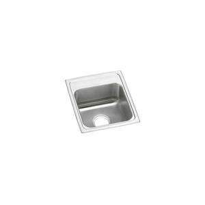 Alternate Image for Elkay Celebrity 15" Square Stainless Steel Bar/Prep Sink, Brushed Satin, No Faucet Hole, PSR15170