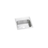 Elkay Celebrity 19" Drop In/Topmount Stainless Steel Kitchen Sink, Brushed Satin, No Faucet Hole, PSR19180