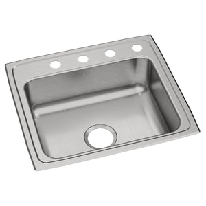 Alternate Image for Elkay Celebrity 22" Drop In/Topmount Stainless Steel Kitchen Sink, Brushed Satin, 4 Faucet Holes, PSR22194