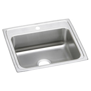 Alternate Image for Elkay Celebrity 25" Drop In/Topmount Stainless Steel Kitchen Sink, Brushed Satin, 1 Faucet Hole, PSR25221