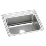 Elkay Celebrity 25" Drop In/Topmount Stainless Steel Kitchen Sink, Brushed Satin, 4 Faucet Holes, PSR25224