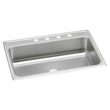 Elkay Celebrity 31" Drop In/Topmount Stainless Steel Kitchen Sink, Brushed Satin, 4 Faucet Holes, PSR31224