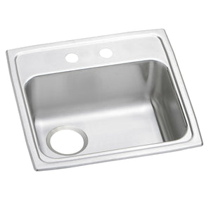 Alternate Image for Elkay Celebrity 20" Drop In/Topmount Stainless Steel ADA Utility Sink, Brushed Satin, 2 Faucet Holes, PSRADQ191955L2