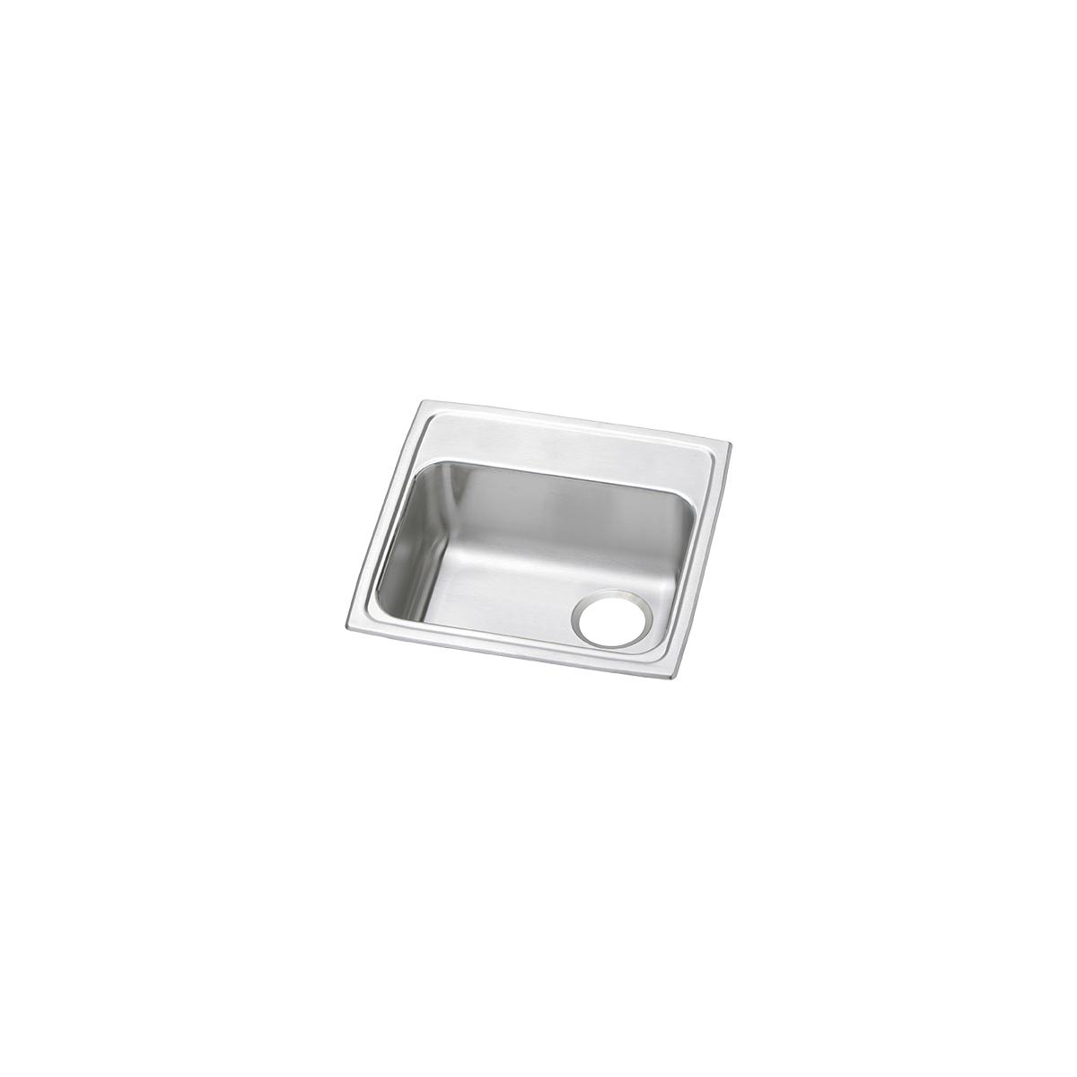 Elkay Celebrity 20" Drop In/Topmount Stainless Steel ADA Utility Sink, Brushed Satin, No Faucet Hole, PSRADQ191955R0