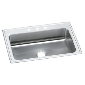 Alternate Image for Elkay Celebrity 33" Drop In/Topmount Stainless Steel Kitchen Sink, Brushed Satin, 3 Faucet Holes, PSRS33223