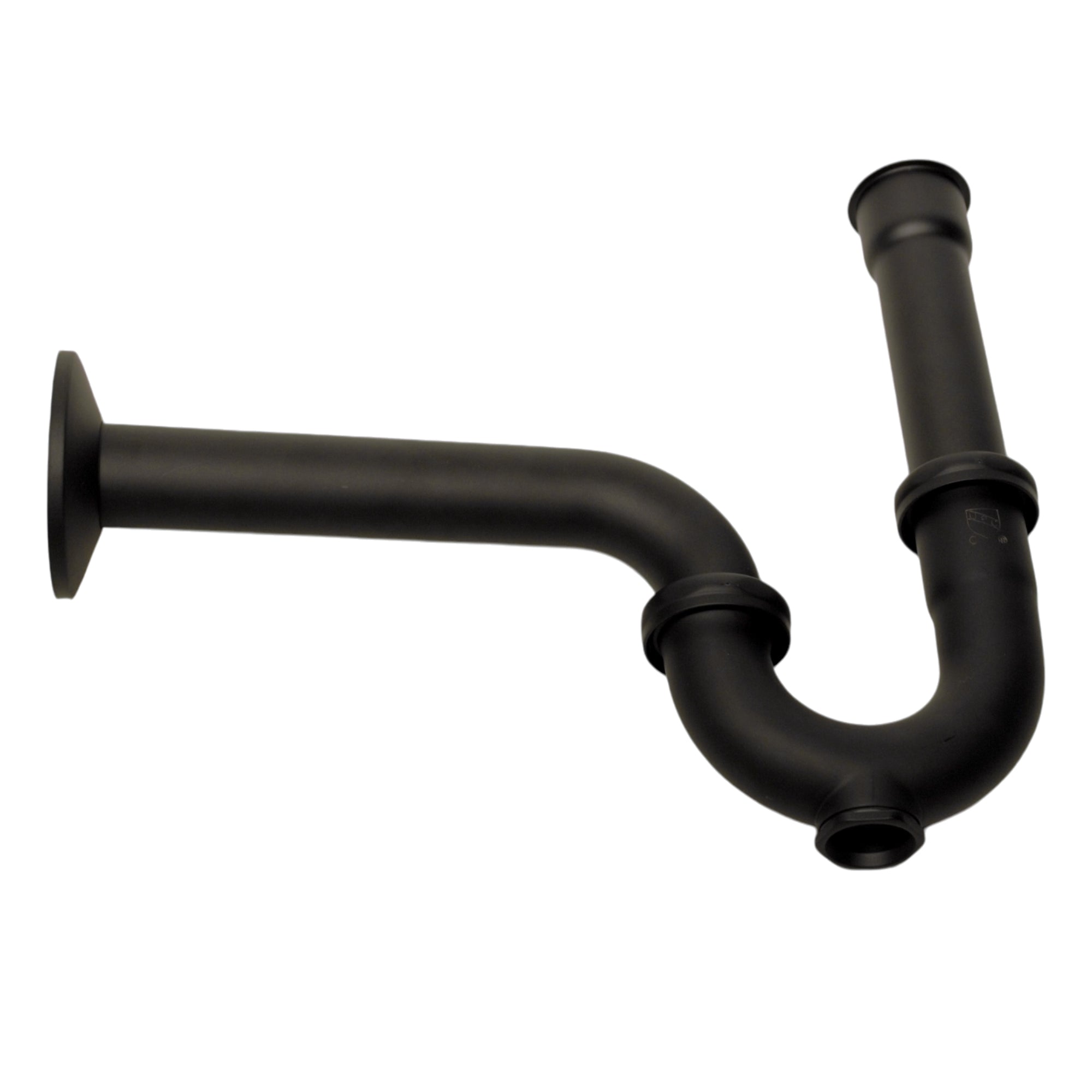Nantucket Sinks Premium Accessories' P-Trap - Matte Black, Brass/PVC, PT-MBL
