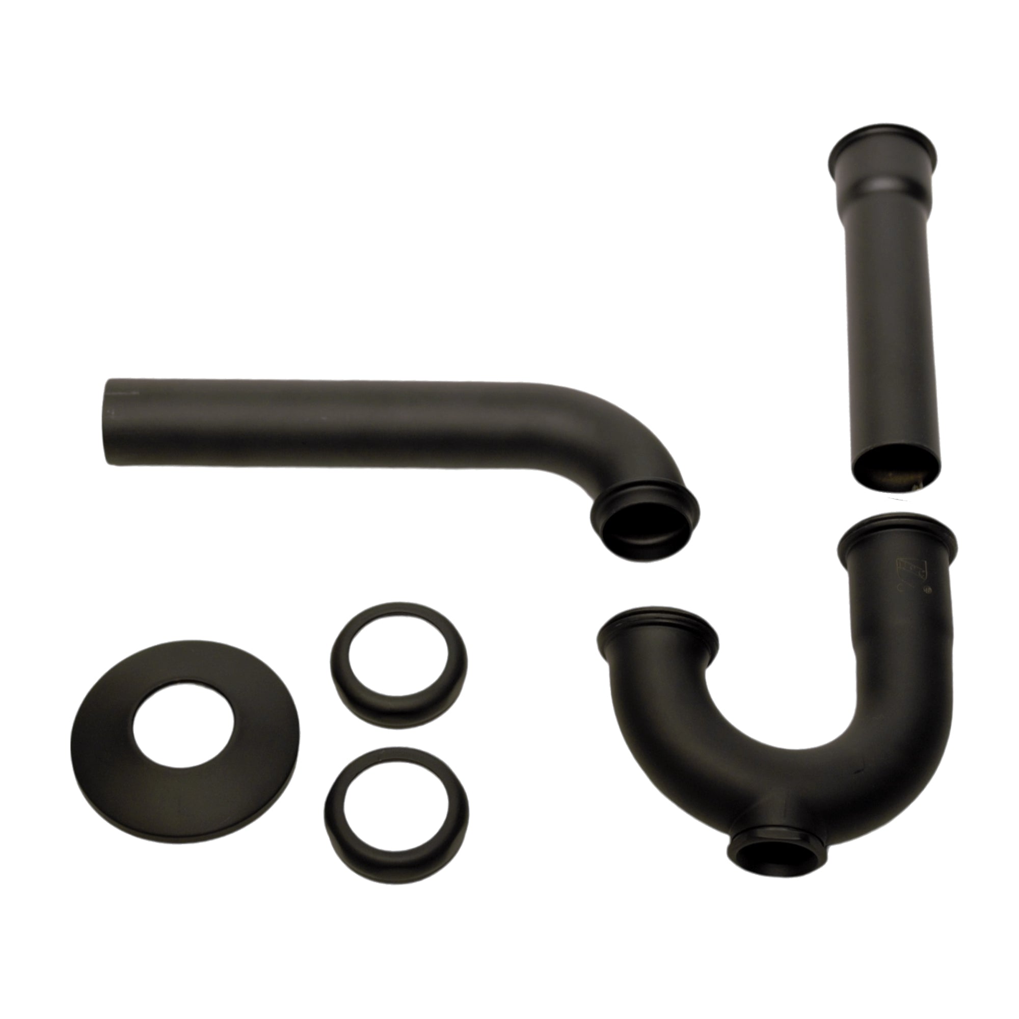 Nantucket Sinks Premium Accessories' P-Trap - Matte Black, Brass/PVC, PT-MBL