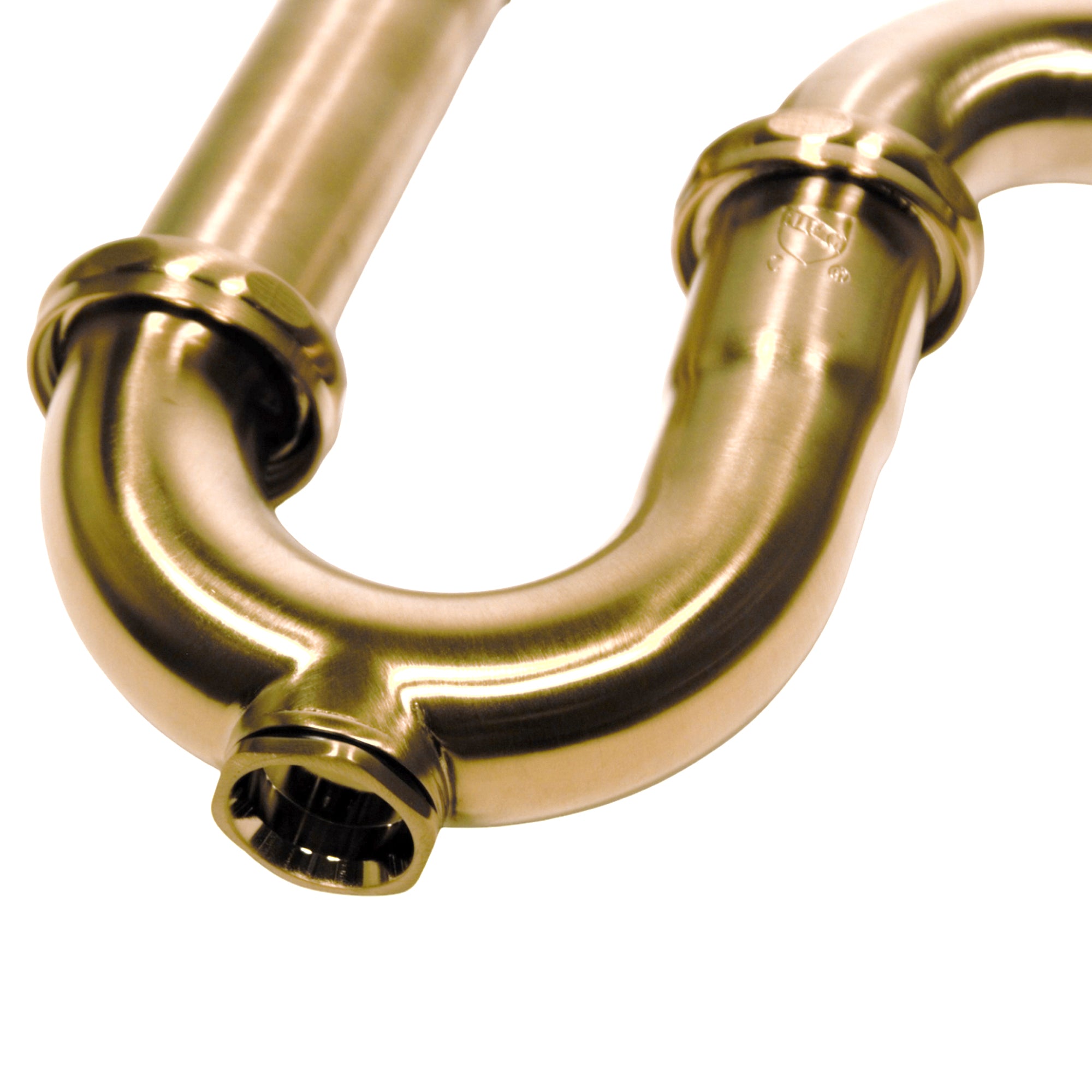 Nantucket Sinks Premium Accessories' P-Trap - Satin Brushed Brass, Brass/PVC, PT-SB