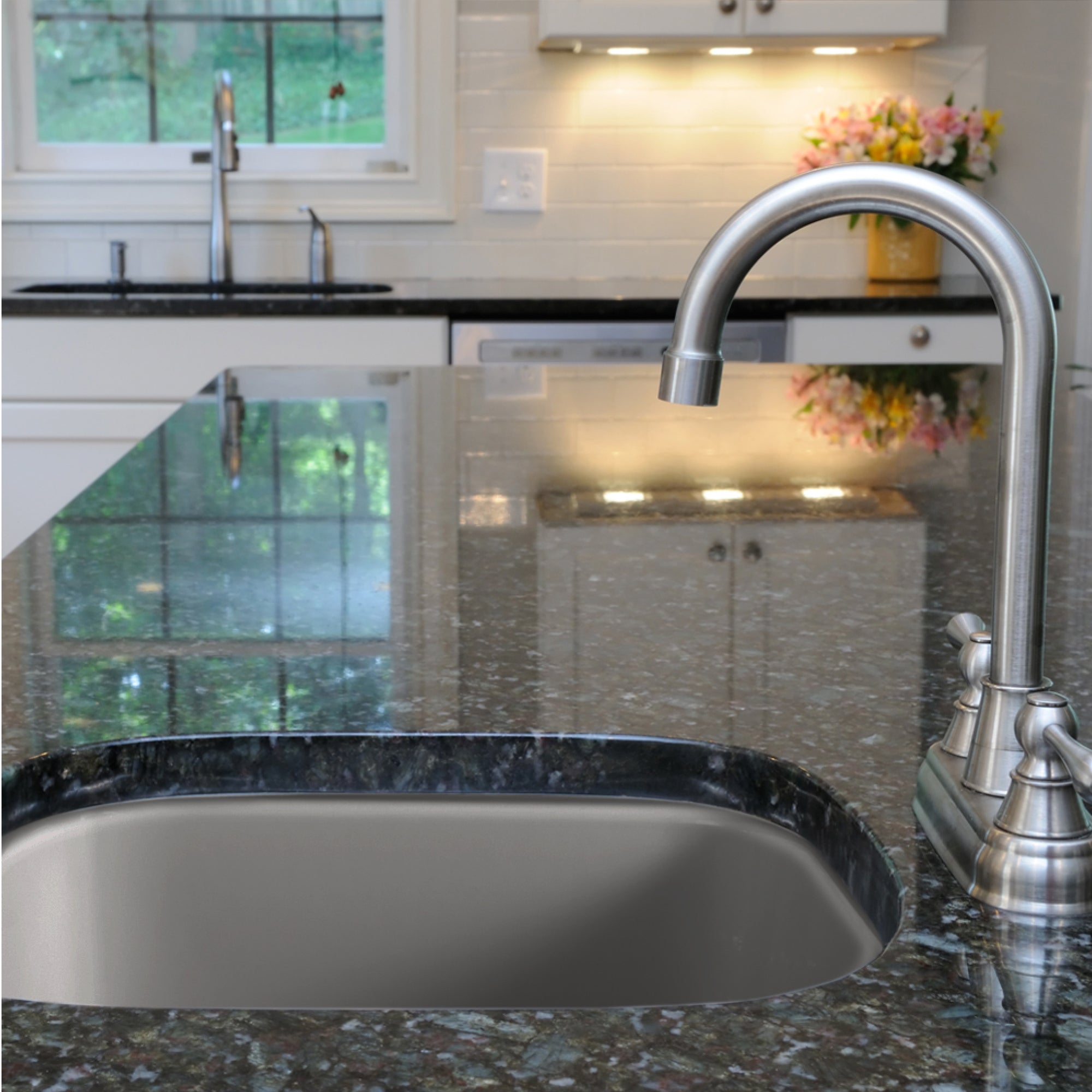 Houzer 19" Fireclay Undermount Bar Sink, Grey, Platus Series, PTB-1919 GR