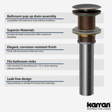 Karran Bathroom Accessory , Lead-free Brass, Oil Rubbed Bronze, PU25ORB