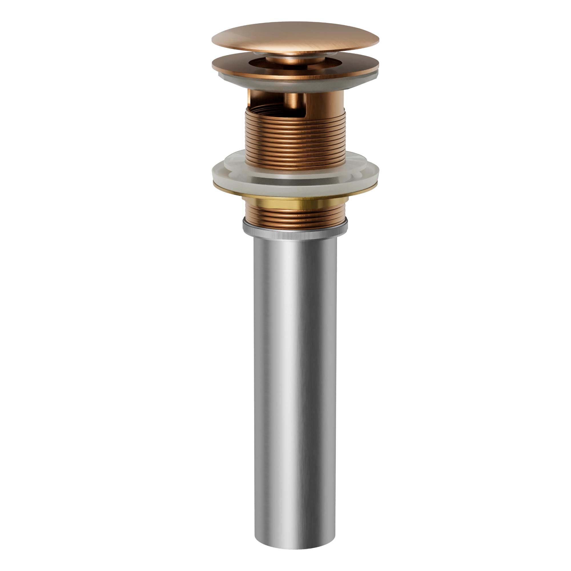 Karran Bathroom Accessory PUOF25 Pop-Up Vanity Bowl Drain with Overflow in Brushed Copper, Lead-free Brass, PUOF25BC