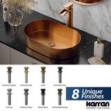 Karran Bathroom Accessory PUOF25 Pop-Up Vanity Bowl Drain with Overflow in Brushed Copper, Lead-free Brass, PUOF25BC