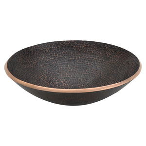 Alternate Image for Premier Copper Products 16" Round Copper Bathroom Sink, Oil Rubbed Bronze, PV16RDB
