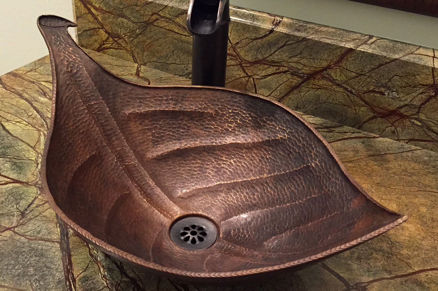 Alternate Image for Premier Copper Products 21" Copper Bathroom Sink, Oil Rubbed Bronze, PVLFDB