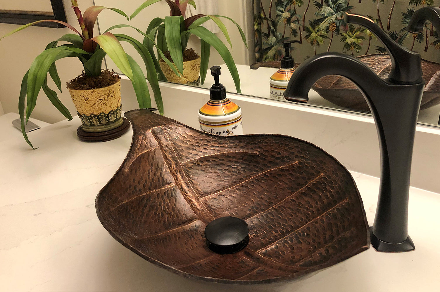 Alternate Image for Premier Copper Products 21" Copper Bathroom Sink, Oil Rubbed Bronze, PVLFDB