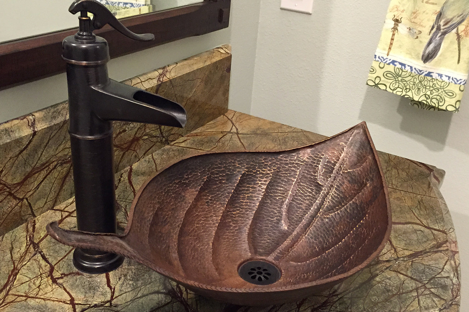 Alternate Image for Premier Copper Products 21" Copper Bathroom Sink, Oil Rubbed Bronze, PVLFDB