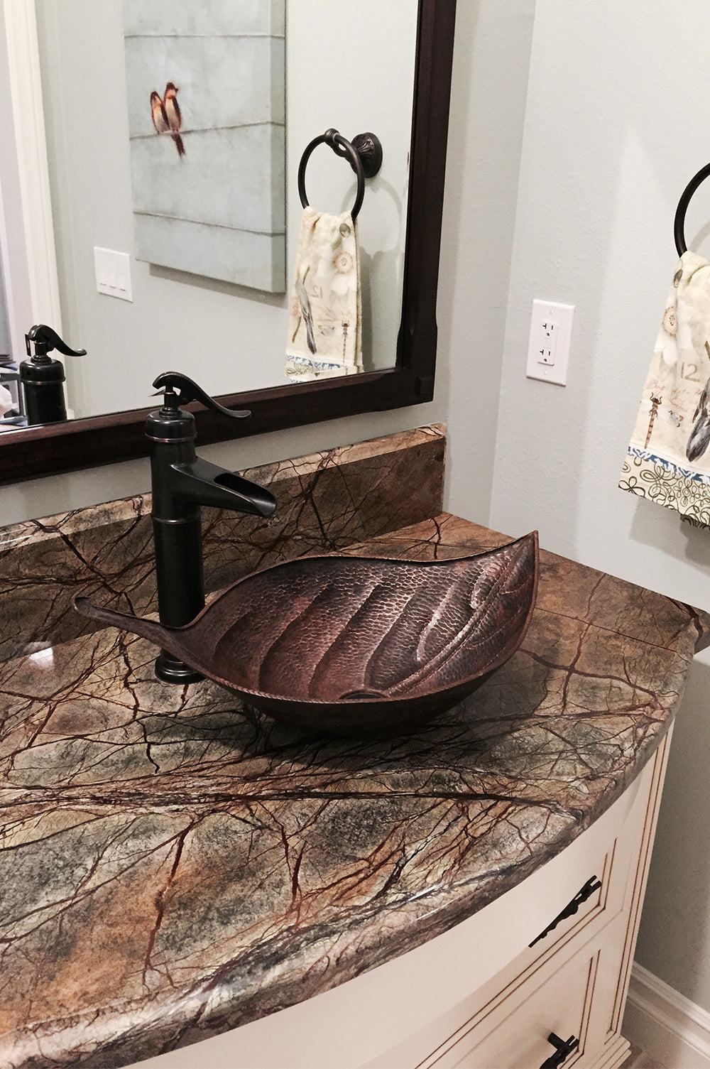 Alternate Image for Premier Copper Products 21" Copper Bathroom Sink, Oil Rubbed Bronze, PVLFDB