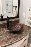 Installation Image of Premier Copper Products 21" Copper Bathroom Sink, Oil Rubbed Bronze, PVLFDB