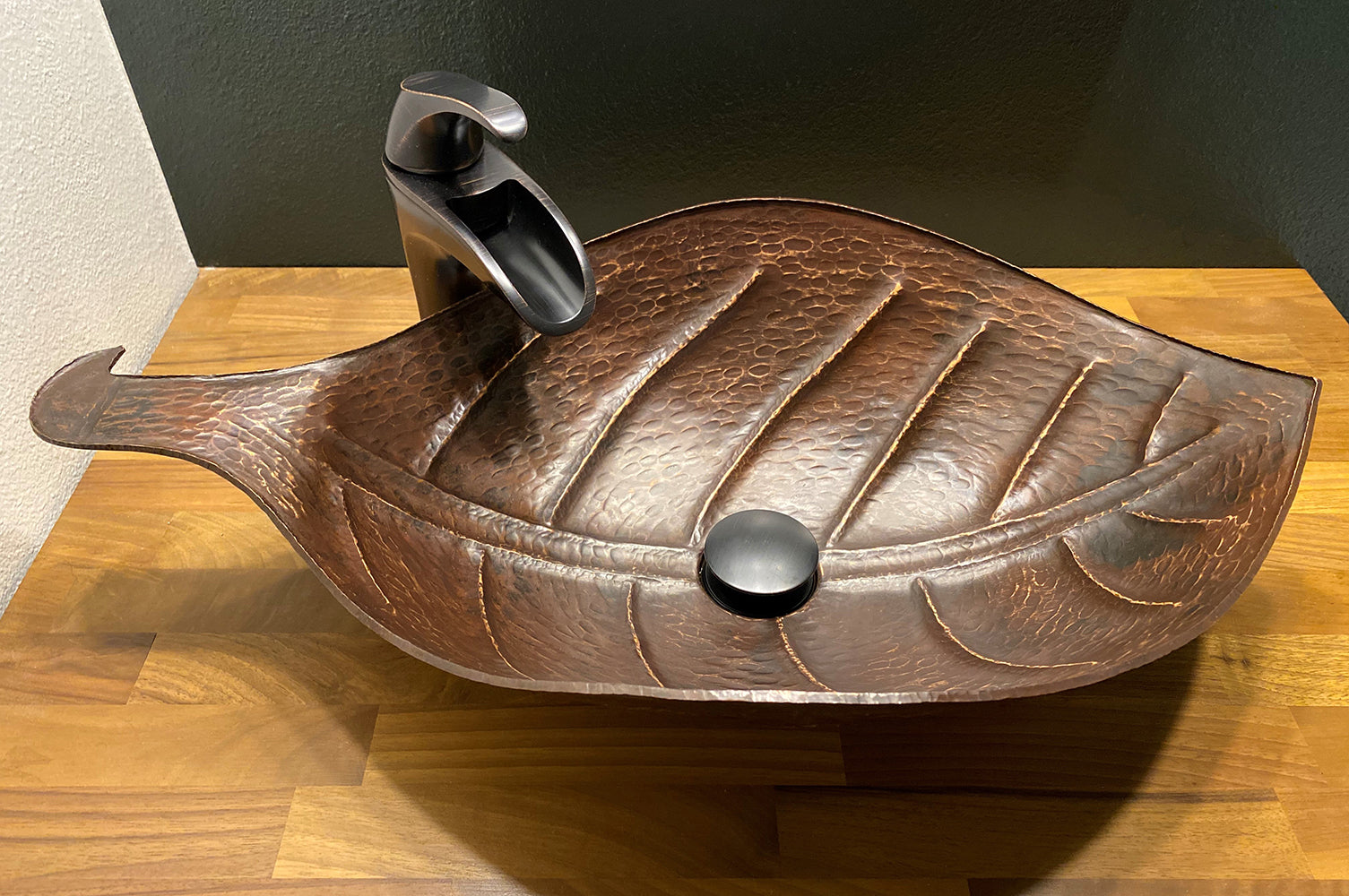 Alternate Image for Premier Copper Products 21" Copper Bathroom Sink, Oil Rubbed Bronze, PVLFDB