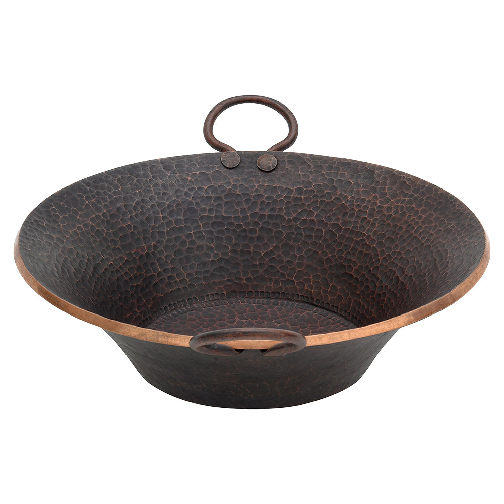 Alternative View of Premier Copper Products 21" Round Copper Bathroom Sink, Oil Rubbed Bronze, PVMPDB