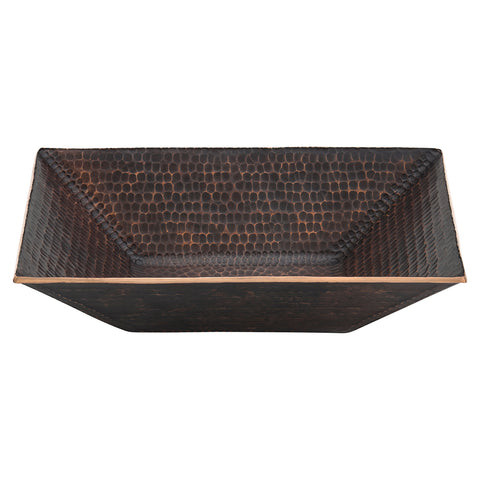 Main Image of Premier Copper Products 17" Rectangle Copper Bathroom Sink, Oil Rubbed Bronze, PVMRECDB