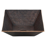 Alternative View of Premier Copper Products 17" Rectangle Copper Bathroom Sink, Oil Rubbed Bronze, PVMRECDB