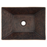 Alternative View of Premier Copper Products 17" Rectangle Copper Bathroom Sink, Oil Rubbed Bronze, PVMRECDB