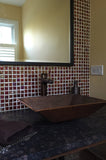 Installation Image of Premier Copper Products 17" Rectangle Copper Bathroom Sink, Oil Rubbed Bronze, PVMRECDB