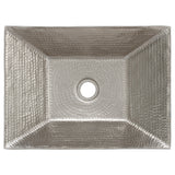 Alternative View of Premier Copper Products 17" Rectangle Copper Bathroom Sink, Nickel, PVMRECEN