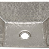 Alternative View of Premier Copper Products 17" Rectangle Copper Bathroom Sink, Nickel, PVMRECEN