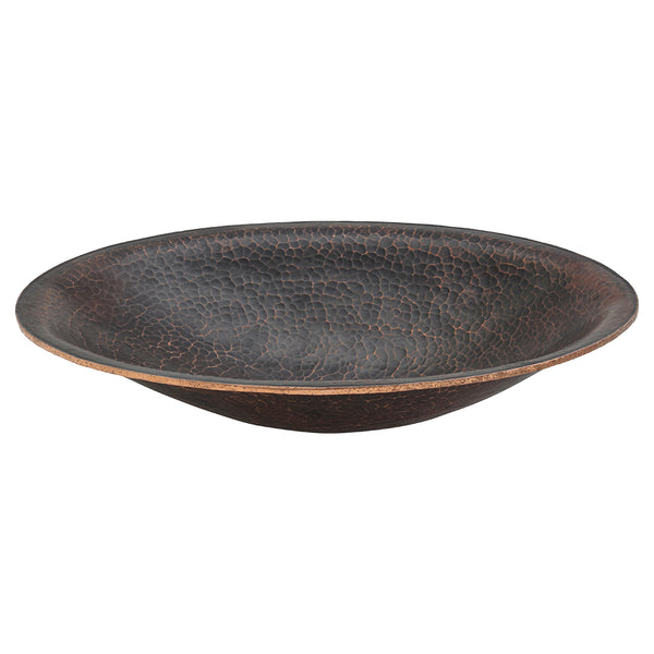 Main Image of Premier Copper Products 20" Oval Copper Bathroom Sink, Oil Rubbed Bronze, PVOVAL20