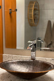 Installation Image of Premier Copper Products 20" Oval Copper Bathroom Sink, Oil Rubbed Bronze, PVOVAL20