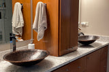 Installation Image of Premier Copper Products 20" Oval Copper Bathroom Sink, Oil Rubbed Bronze, PVOVAL20