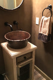 Installation Image of Premier Copper Products 15" Copper Bathroom Sink, Oil Rubbed Bronze, PVRTRDB