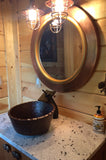 Installation Image of Premier Copper Products 15" Copper Bathroom Sink, Oil Rubbed Bronze, PVRTRDB