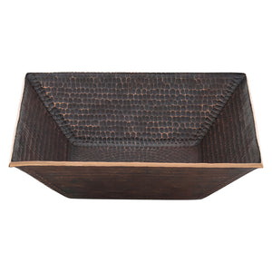 Alternate Image for Premier Copper Products 14" Square Copper Bathroom Sink, Oil Rubbed Bronze, PVSQ14DB