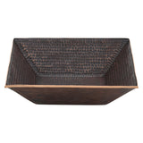 Main Image of Premier Copper Products 14" Square Copper Bathroom Sink, Oil Rubbed Bronze, PVSQ14DB