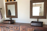 Installation Image of Premier Copper Products 19" Rectangle Copper Bathroom Sink, Oil Rubbed Bronze, PVTREC19DB