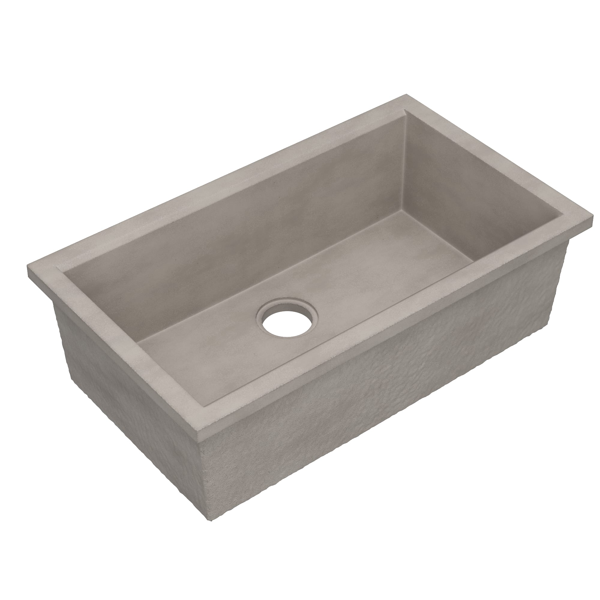 Native Trails Pacifica Concierge 34" Undermount NativeStone Concrete Workstation Kitchen Sink, Ash, NSKG3319-A