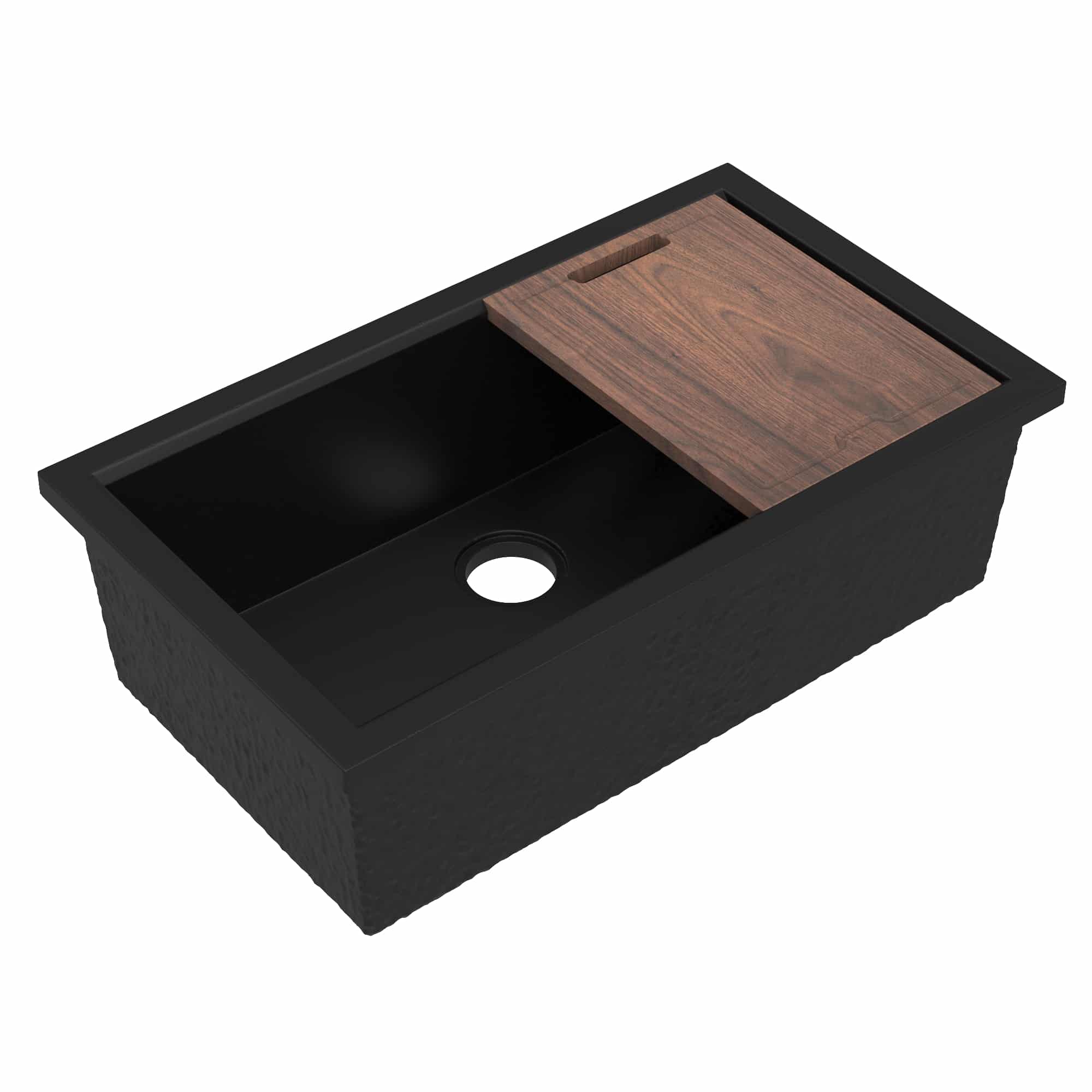 Native Trails Pacifica Concierge 34" Undermount NativeStone Concrete Workstation Kitchen Sink, Charcoal, NSKG3319-C Product Image