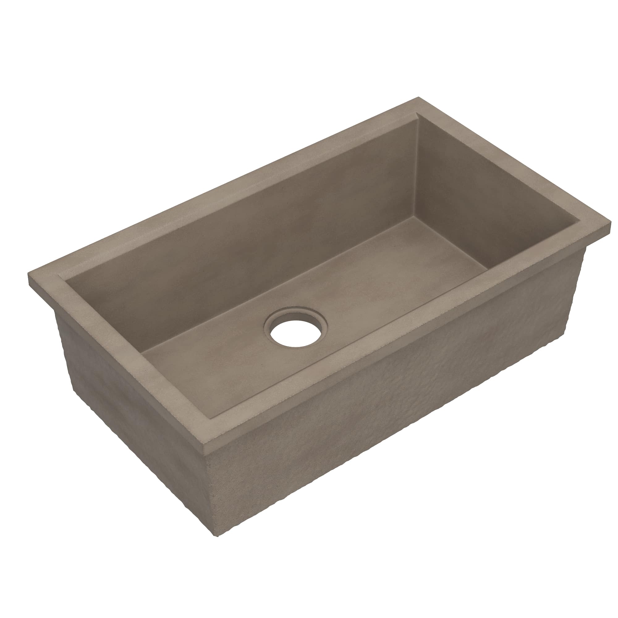 Native Trails Pacifica Concierge 34" Undermount NativeStone Concrete Workstation Kitchen Sink, Earth, NSKG3319-E Product Image